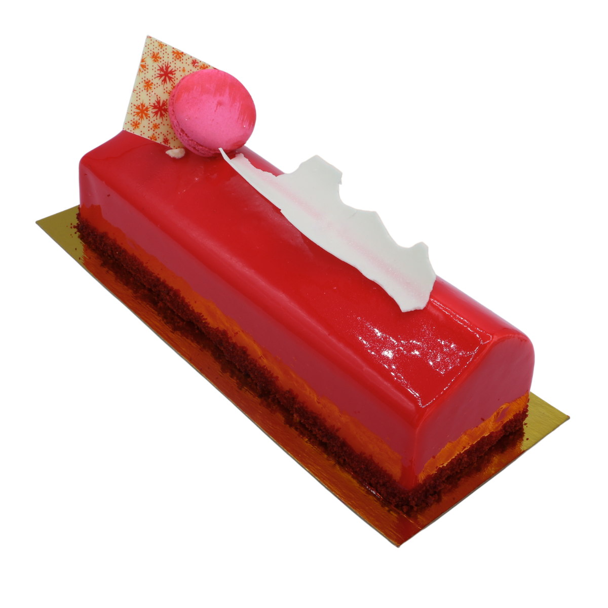 Raspberry Pistachio Log Cake